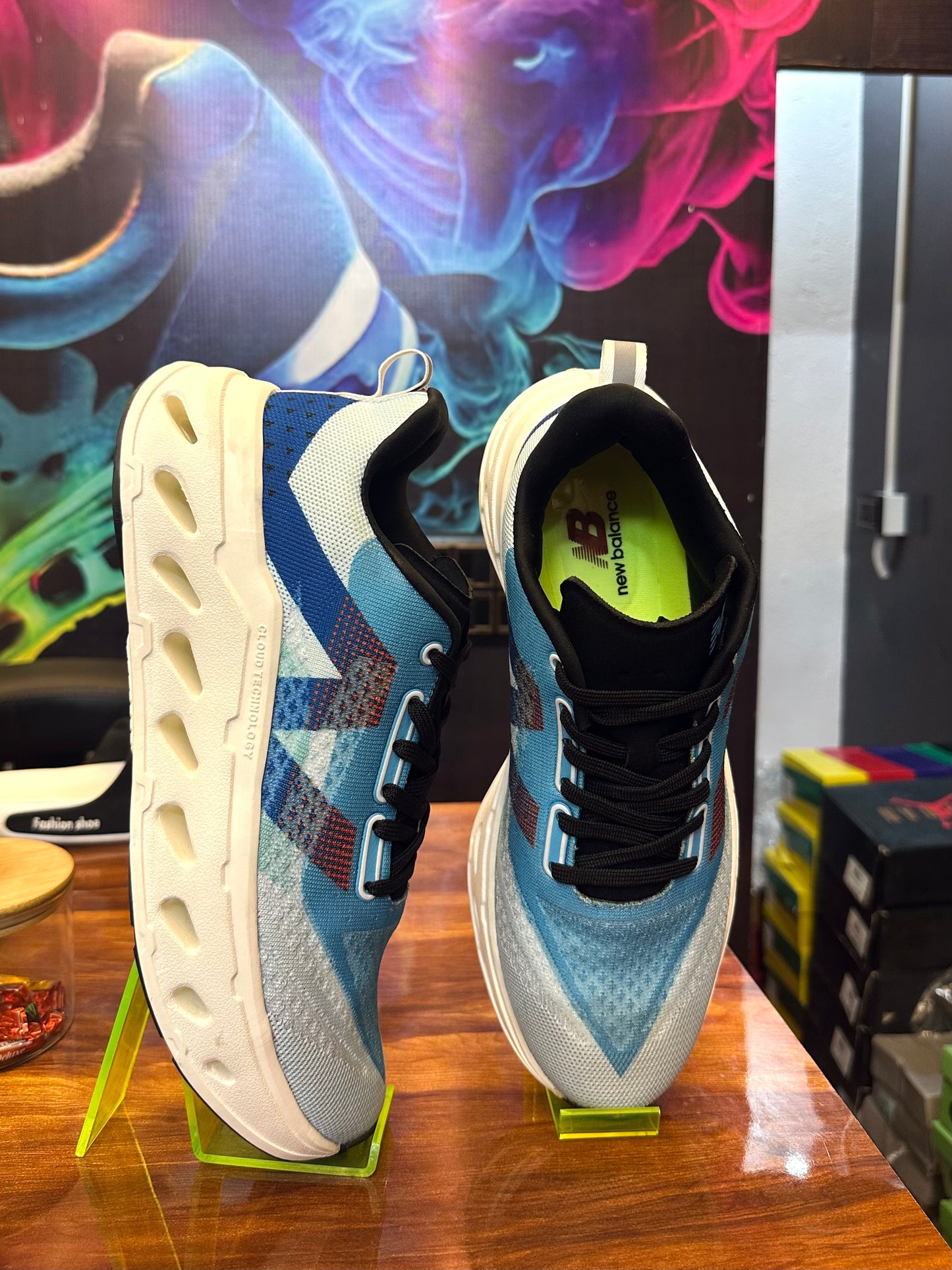 New Balanc é-Chunky CloudTech Sneakers – Lightweight Breathable Mesh Running Shoes (Sky Blue Edition)