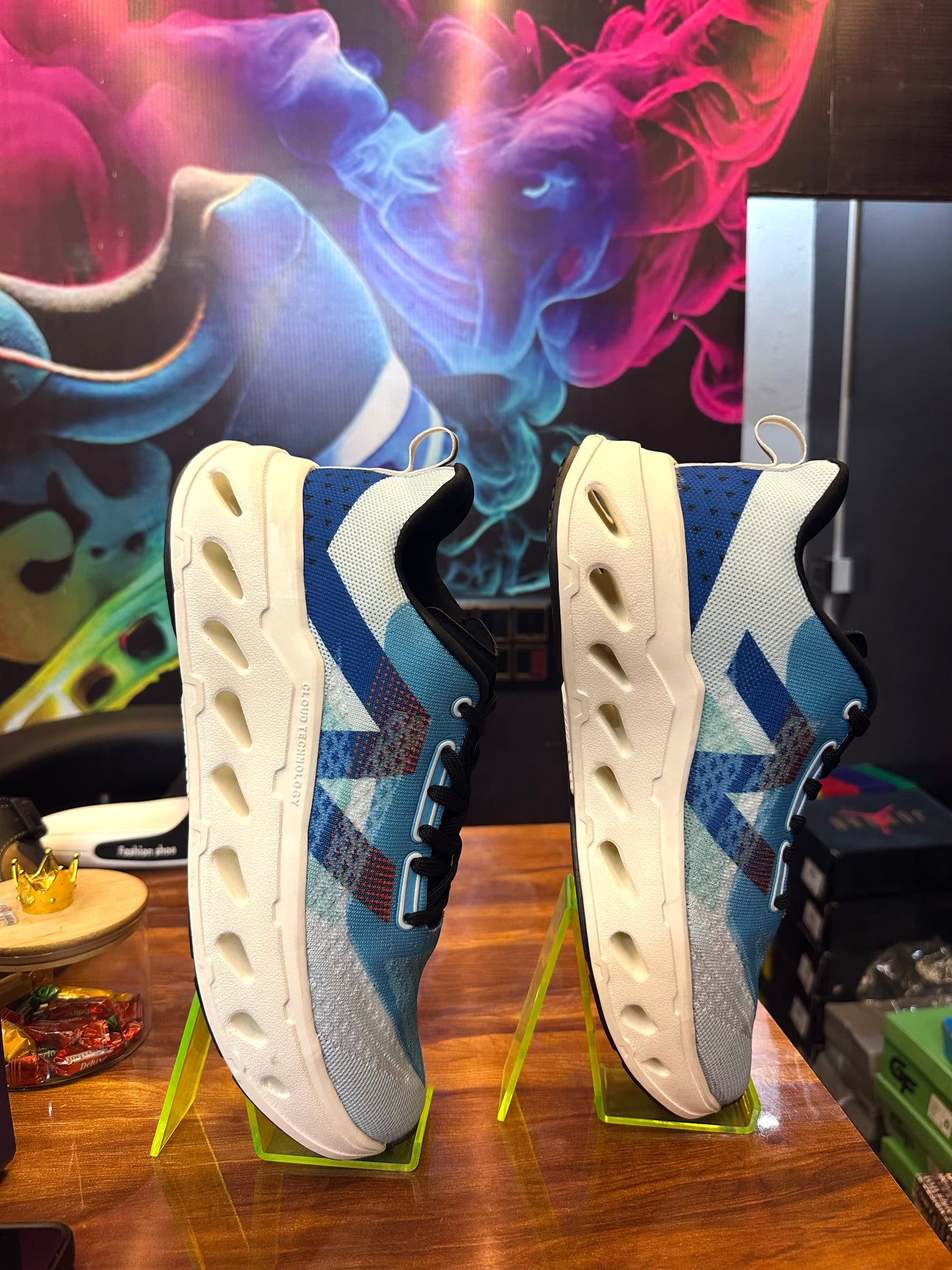 New Balanc é-Chunky CloudTech Sneakers – Lightweight Breathable Mesh Running Shoes (Sky Blue Edition)