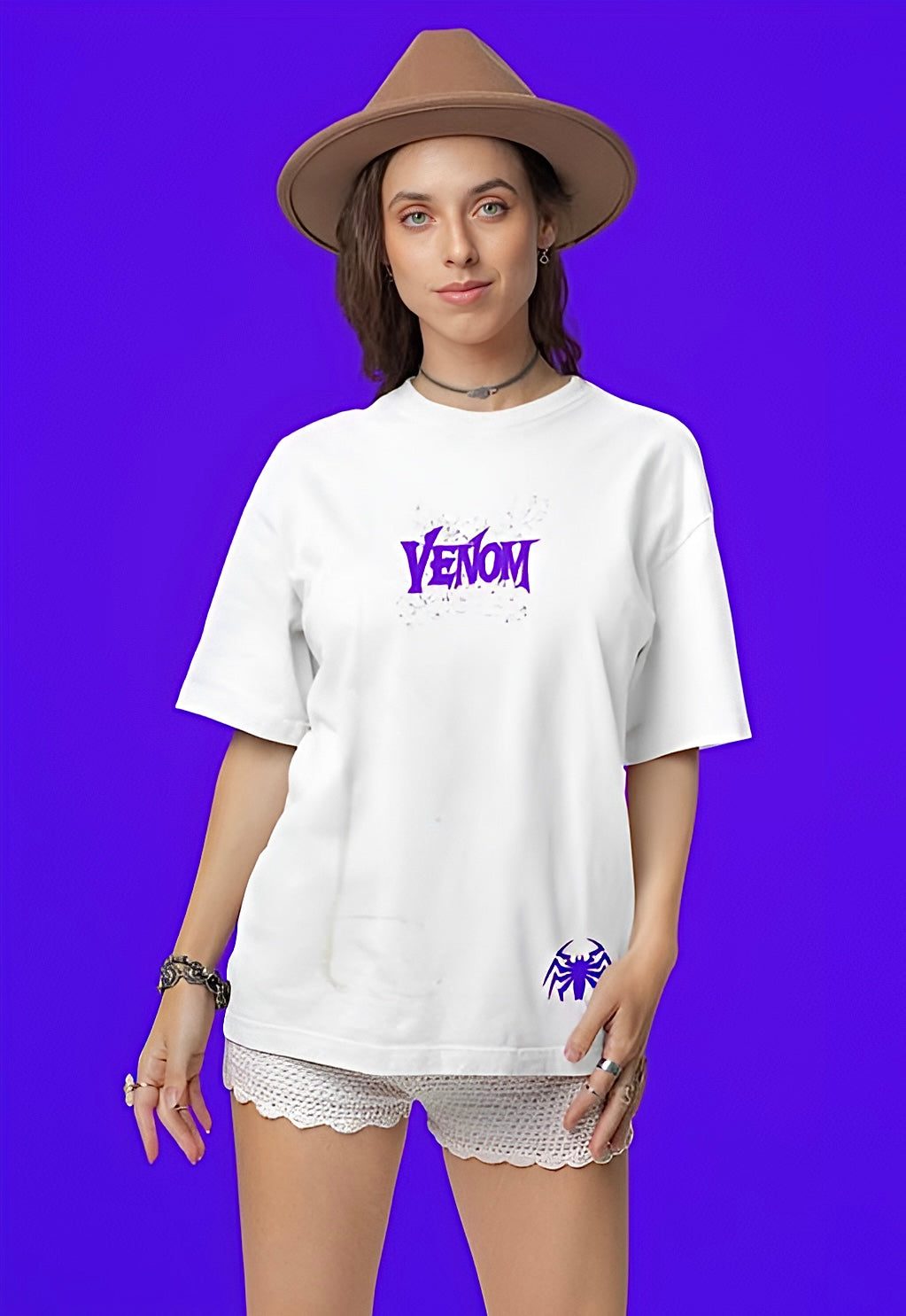 🕷️ Venom Oversized T-Shirt for Men & Women | Shadow | Mist | Carnage | 250 GSM Cotton Loop Knit | Non-PVC DTF Print