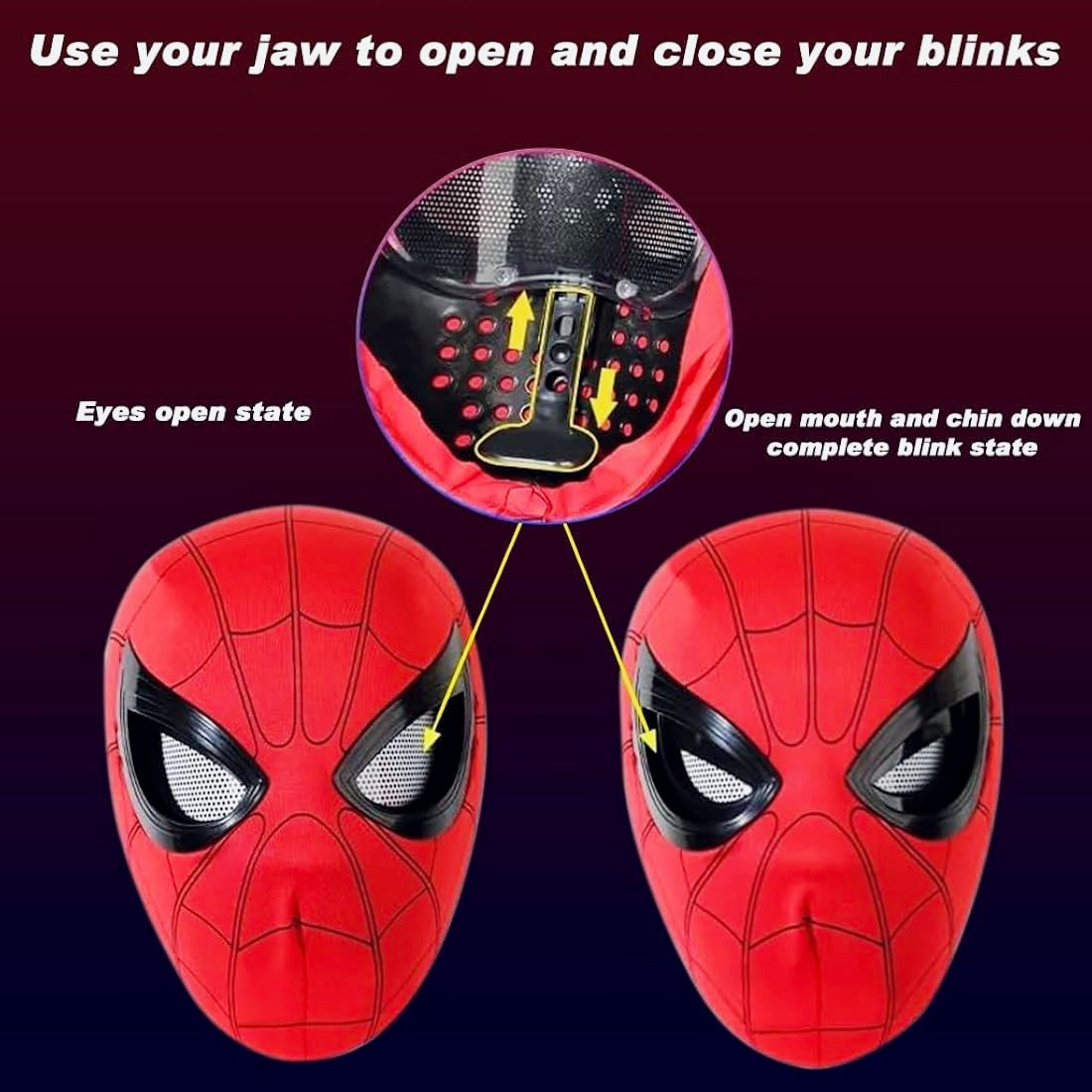 Spider mask with moving eyes (3d)