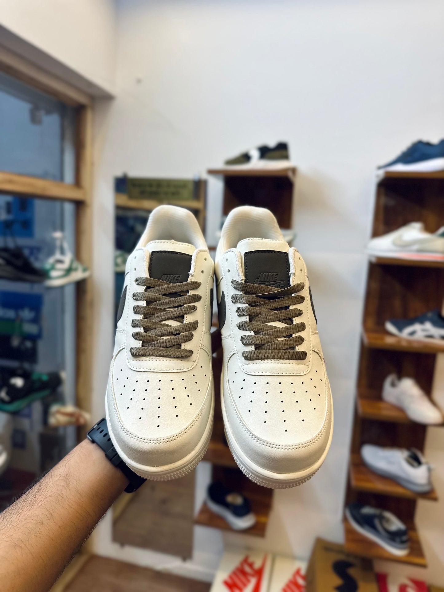 Unisex Nik é Air force 1 swoosh Classic Cream low top Everyday Drip