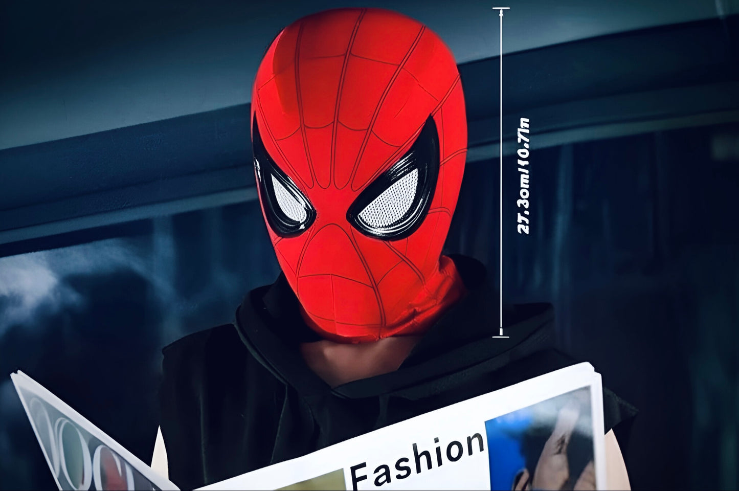 Spider mask with moving eyes (3d)