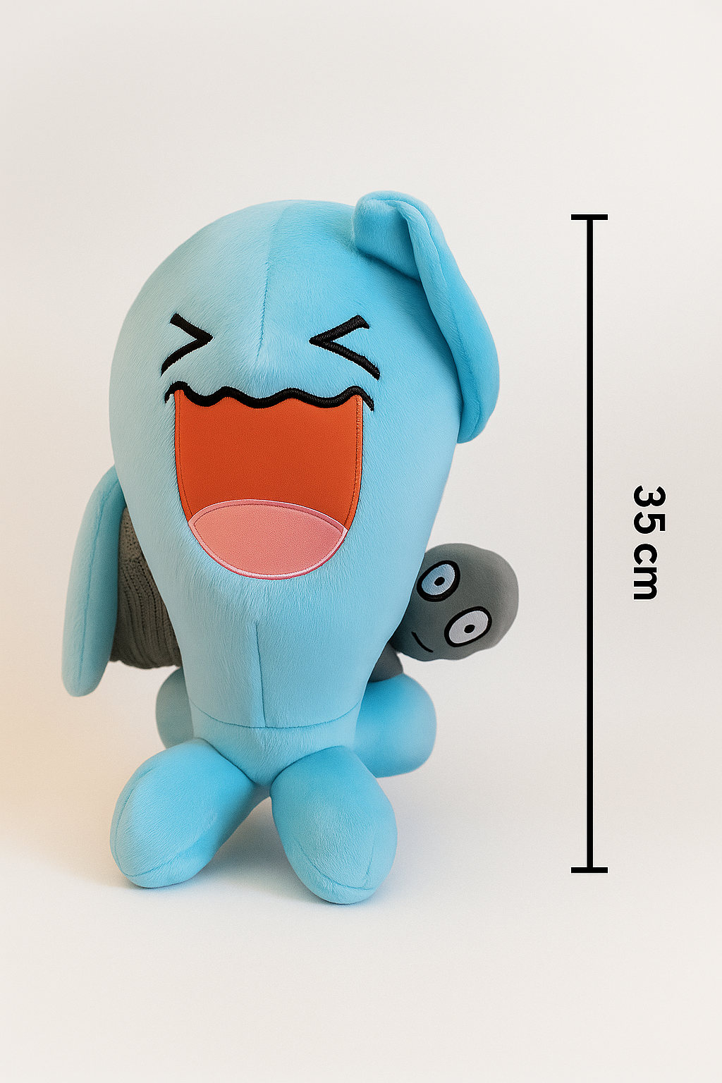 Wobbuffet Plush Toy – Soft Pokémon Stuffed Figure 35cm for Anime Fans