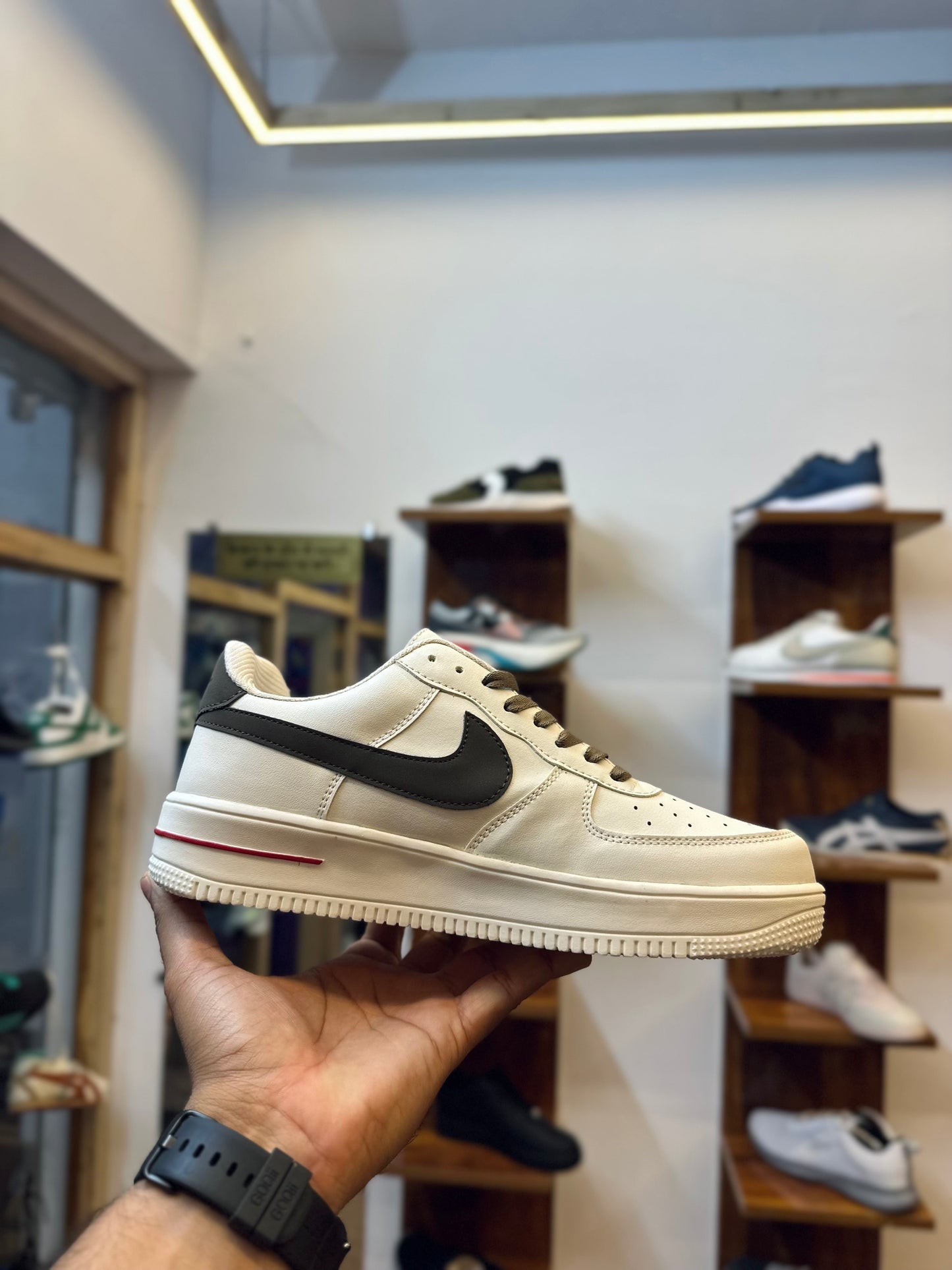 Unisex Nik é Air force 1 swoosh Classic Cream low top Everyday Drip