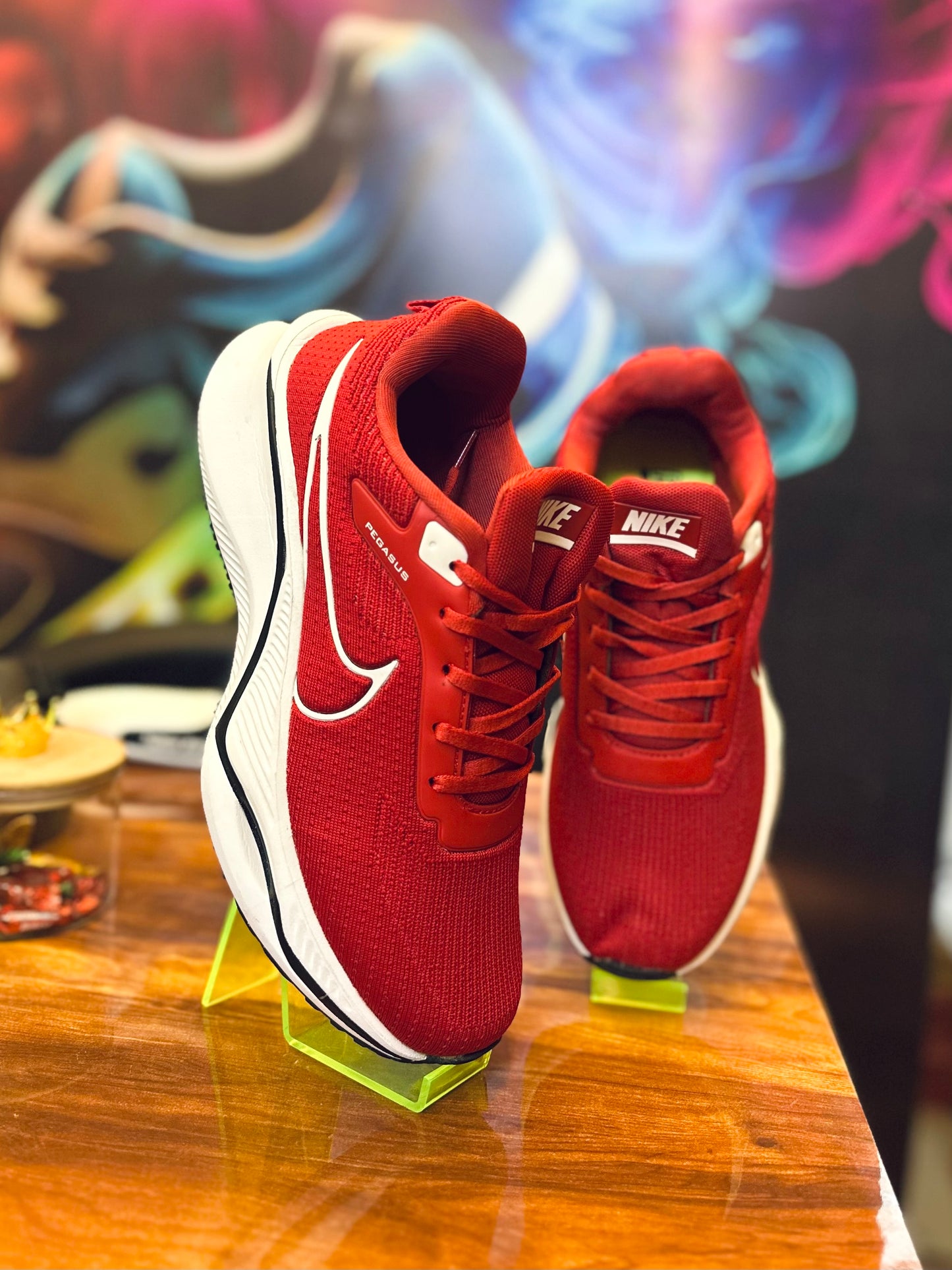 Nik é Air Zoom Pegasus Running Shoes – Red | Lightweight & Cushioned Sports Sneakers