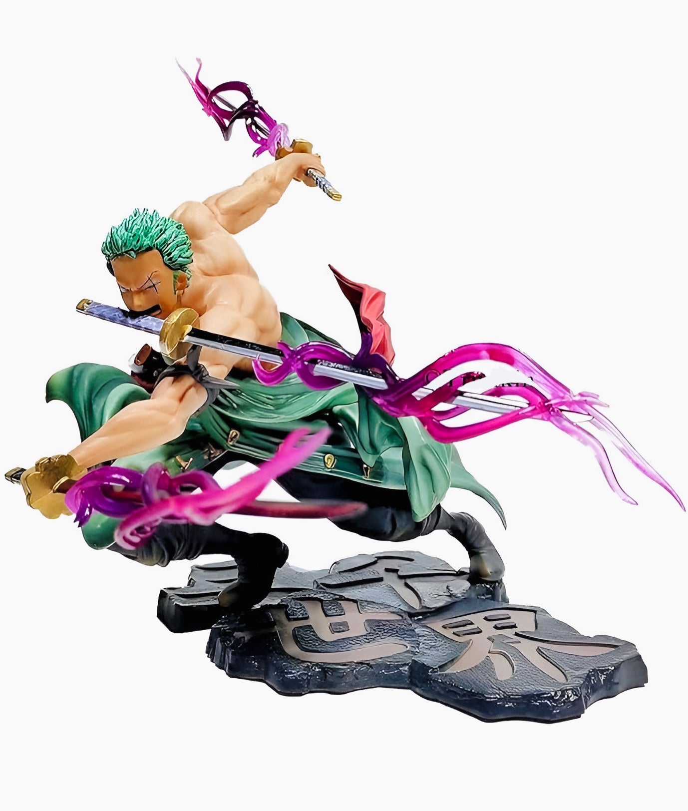 🗡️ One Piece Roronoa Zoro Action Figure | 18cm Height | Black Base Edition | Dual Head Variant | Authentic & Highly Detailed Replica