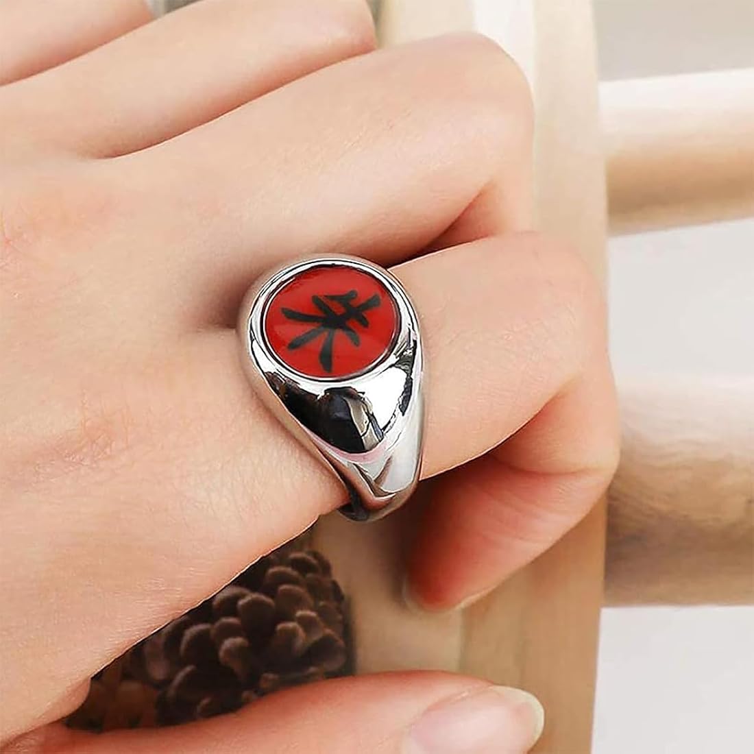 Uchiha Itachi Akatsuki Cloak Cosplay Costume 4 piece with Headband Ring Necklace cosplay For Adults Size L Black